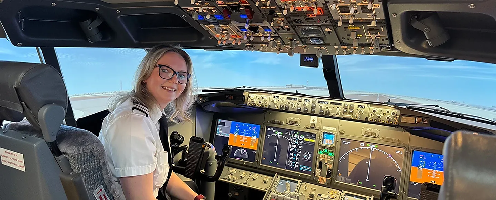 A Boeing 737 simulator at Centennial College.