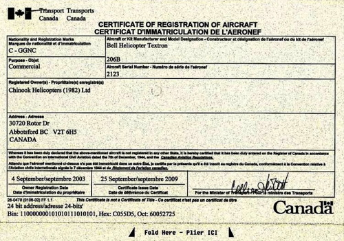 Certificate of Registration