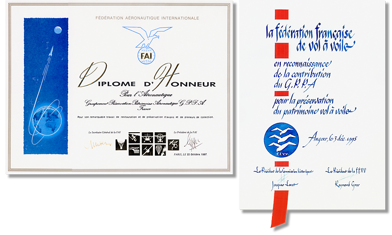 musée, aviation, Angers, Espace Air Passion, diplôme FAI, dipôme FFVV, GPPA