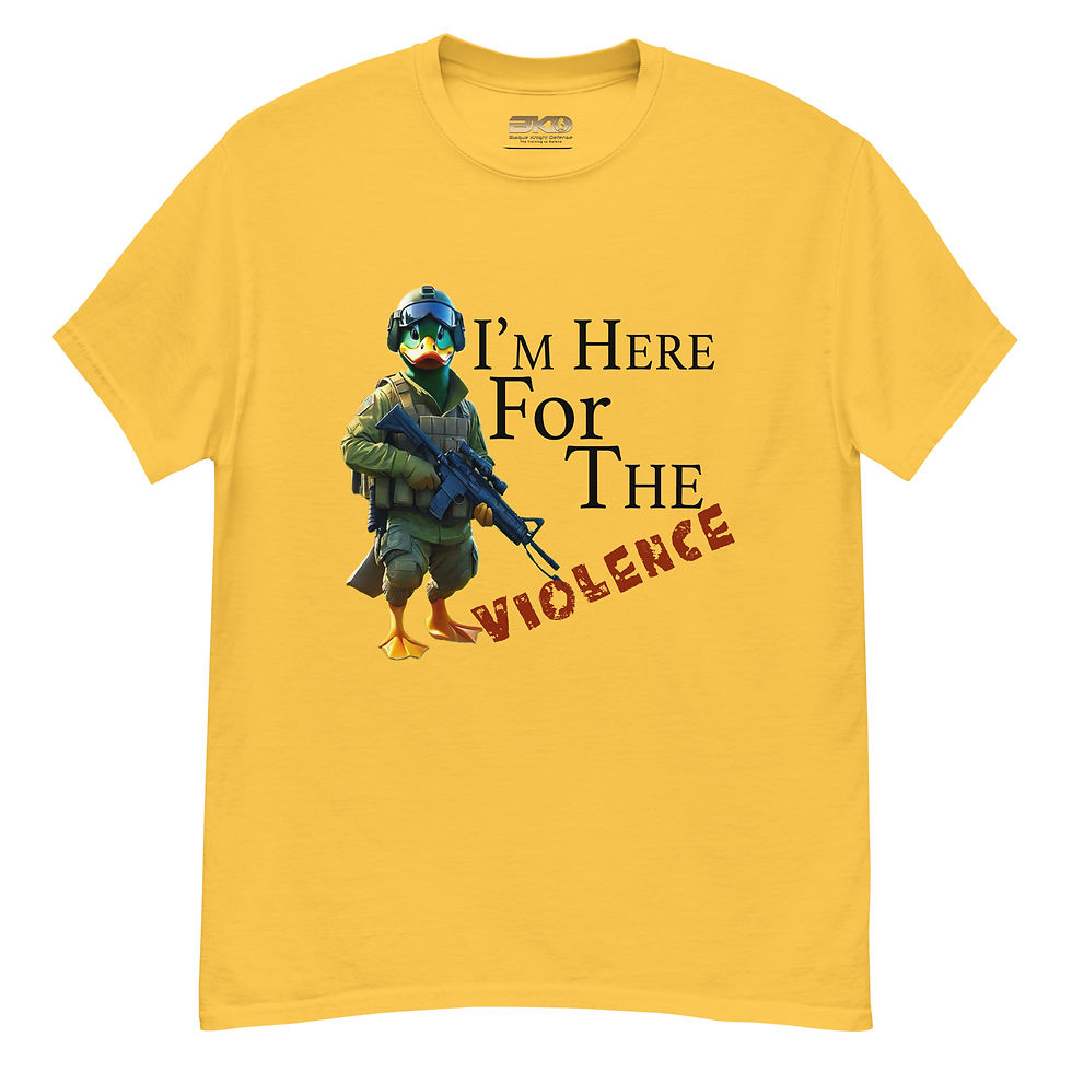 Thumbnail: Here for the Violence tee