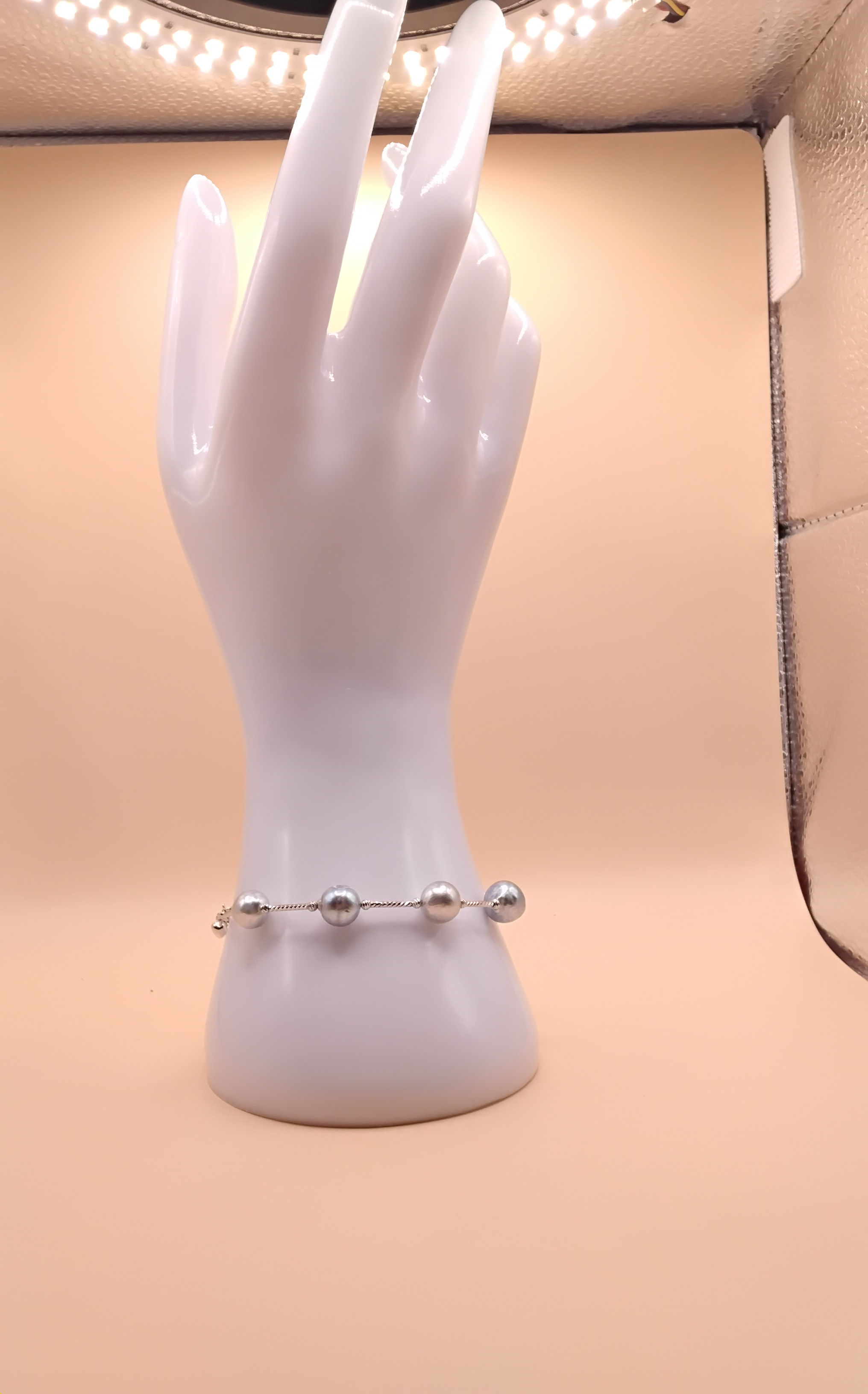 Bracelet avec Véritable Perle D’eau de Mer et Argent925S