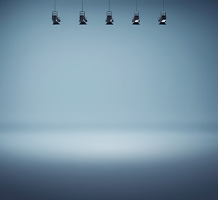 Leere Bühnenbeleuchtung