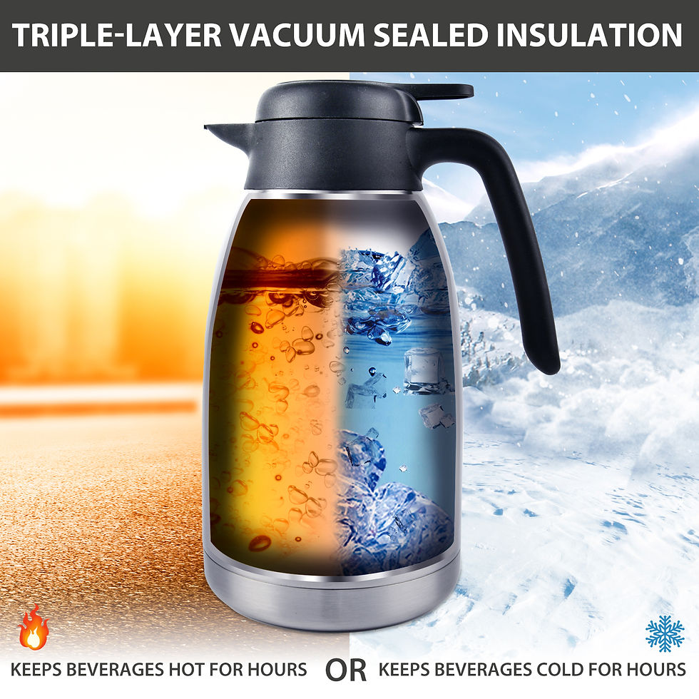 Thumbnail: Package of 6 : 2 Liter Stainless Steel Thermal Coffee Carafe