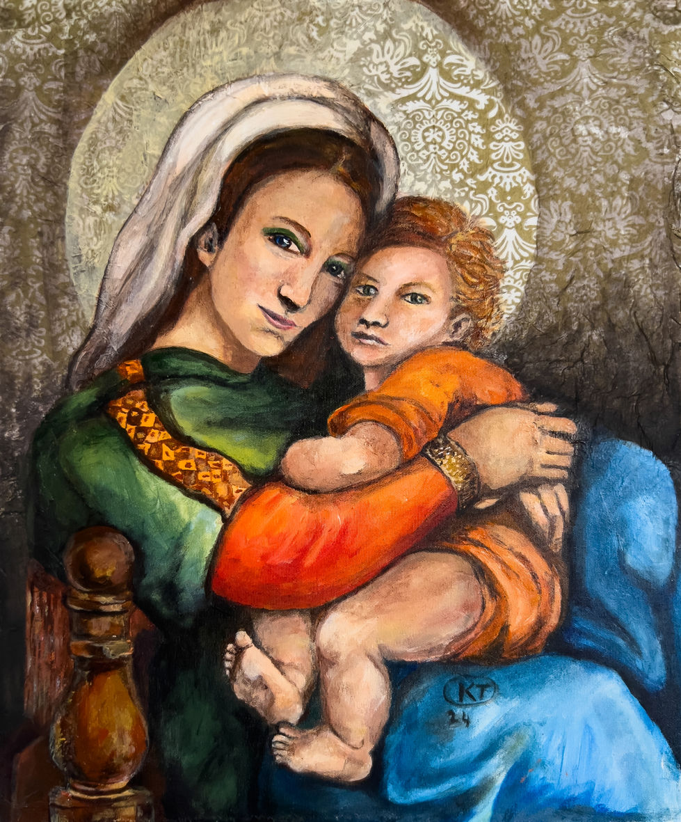 Madonna with child (after Raphael)