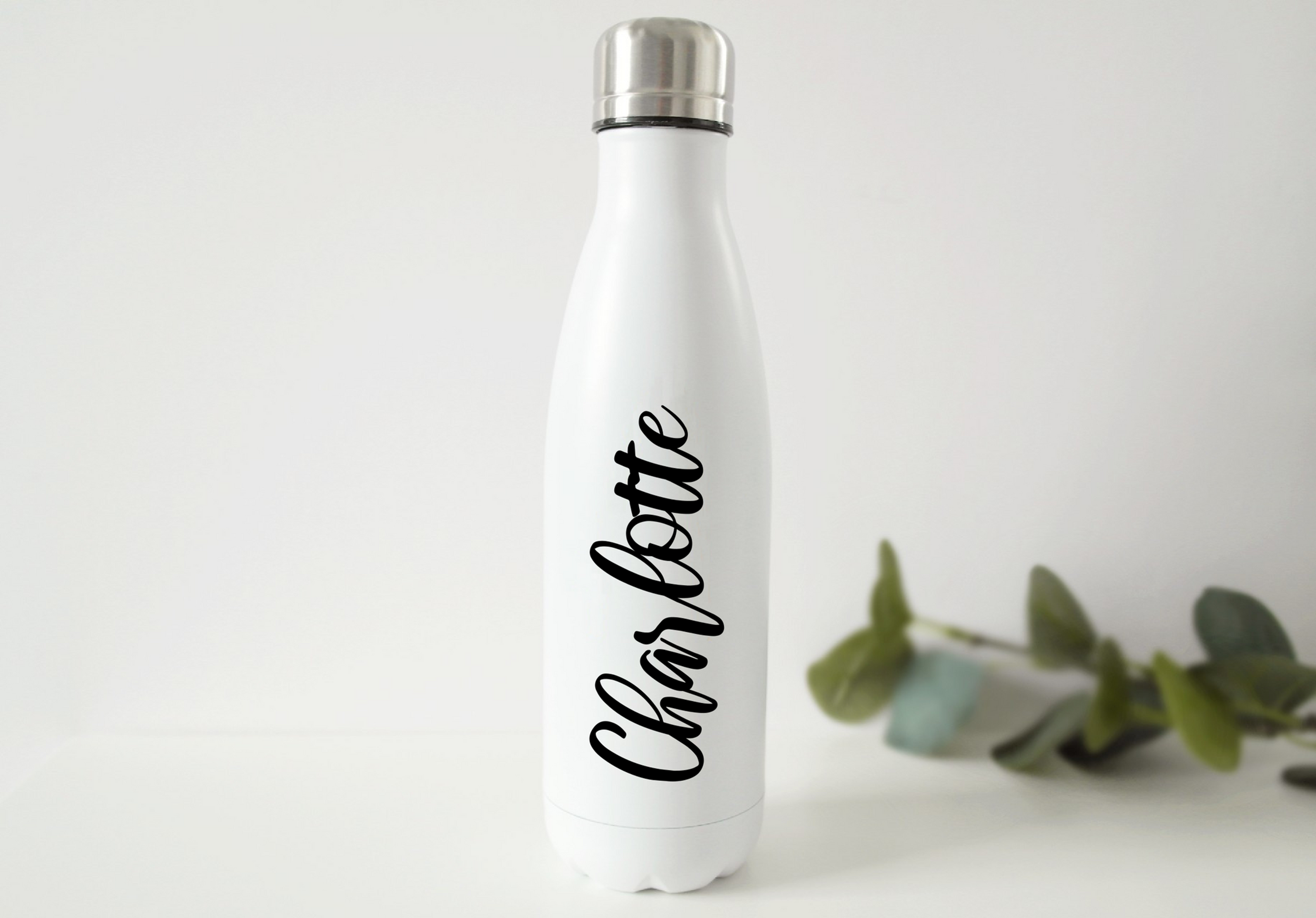 Custom Water Bottle Name Sticker Labels Fancy Font