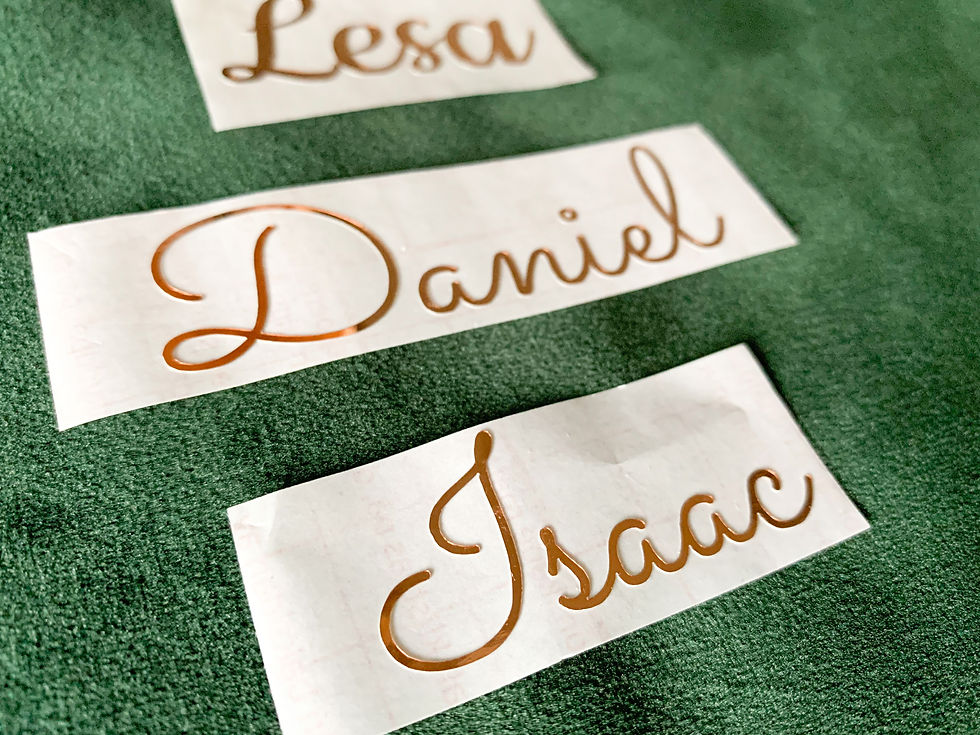 Thumbnail: Set of x4 Personalised Small Single Name Labels