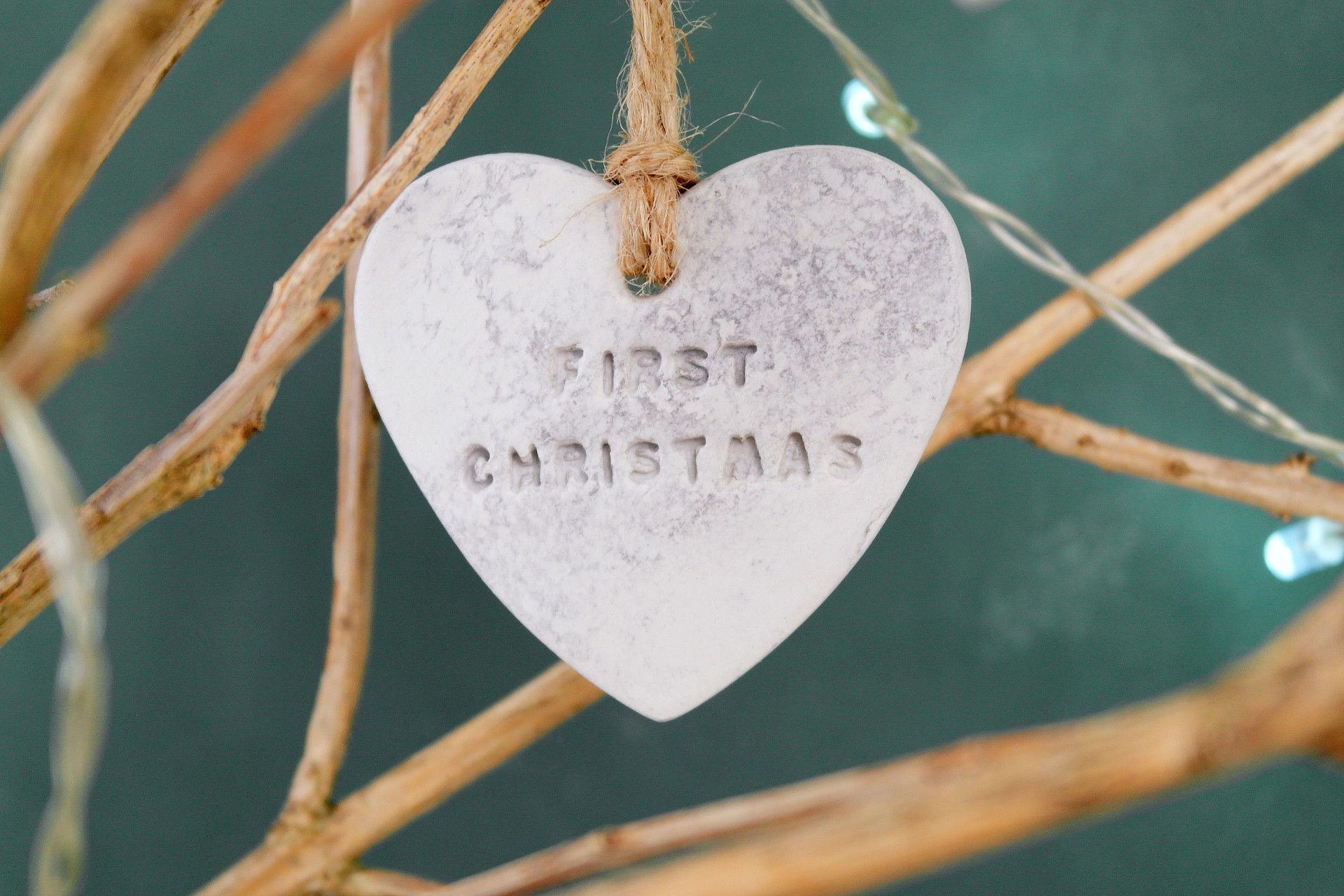 First Christmas clay hanging decoration gift