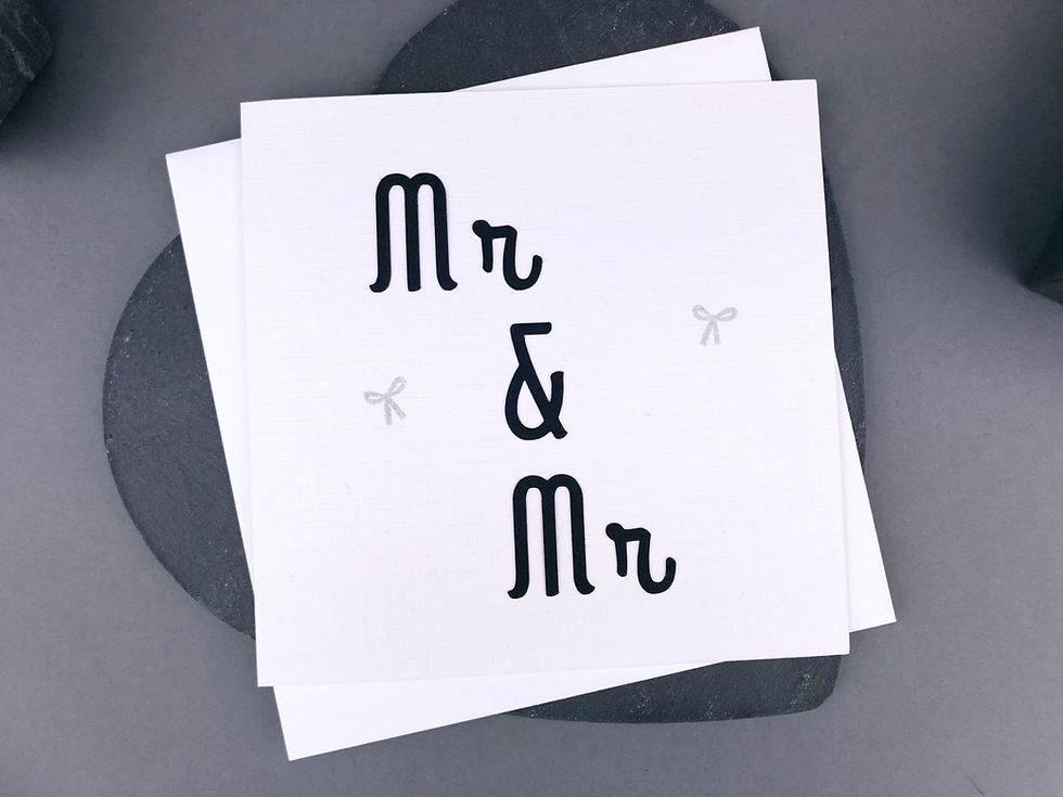 Thumbnail: Customised Mr and Mrs, Mr and Mr, Mrs and Mrs Wedding card