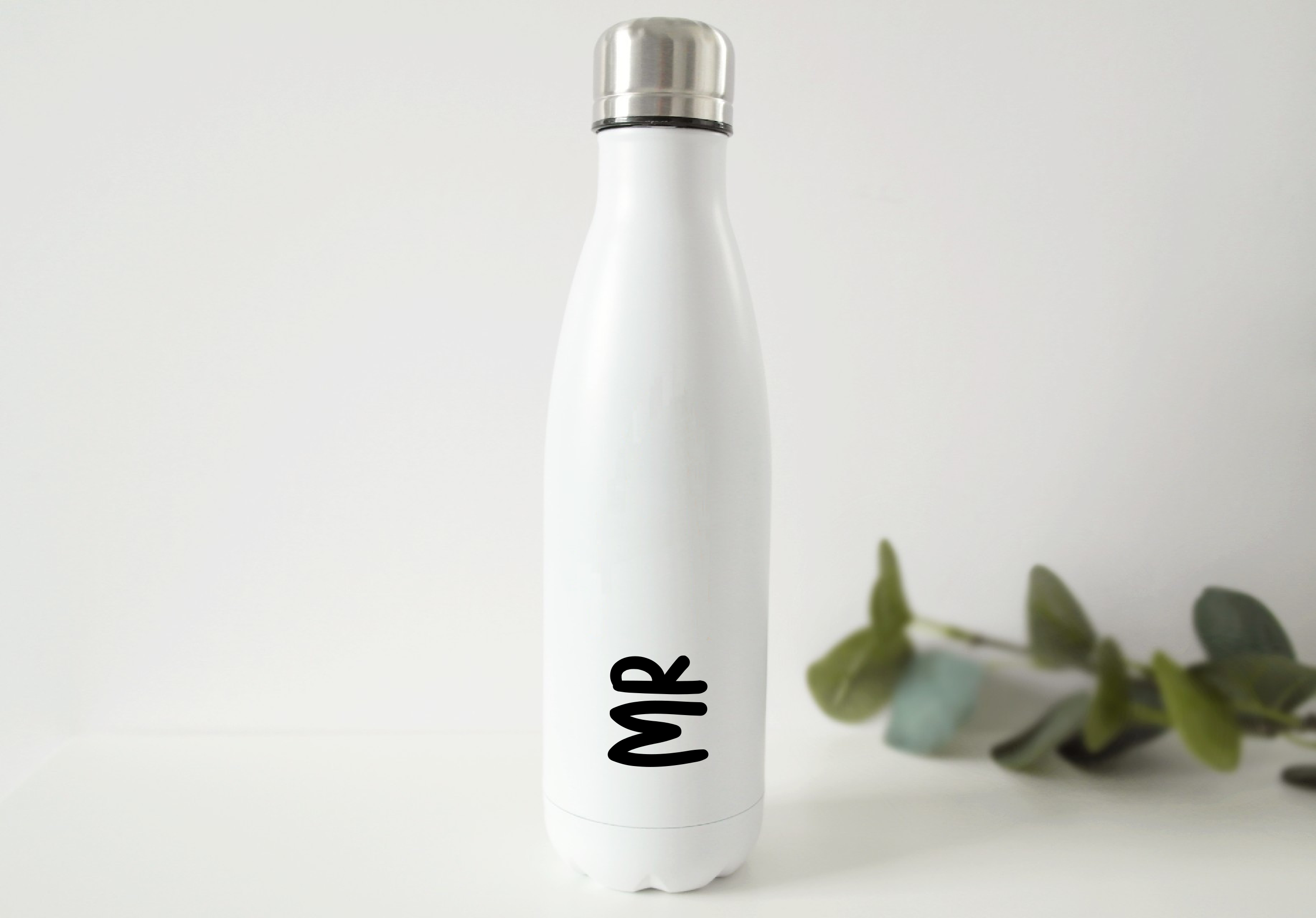 Mr & Mrs Water Bottle Sticker Labels