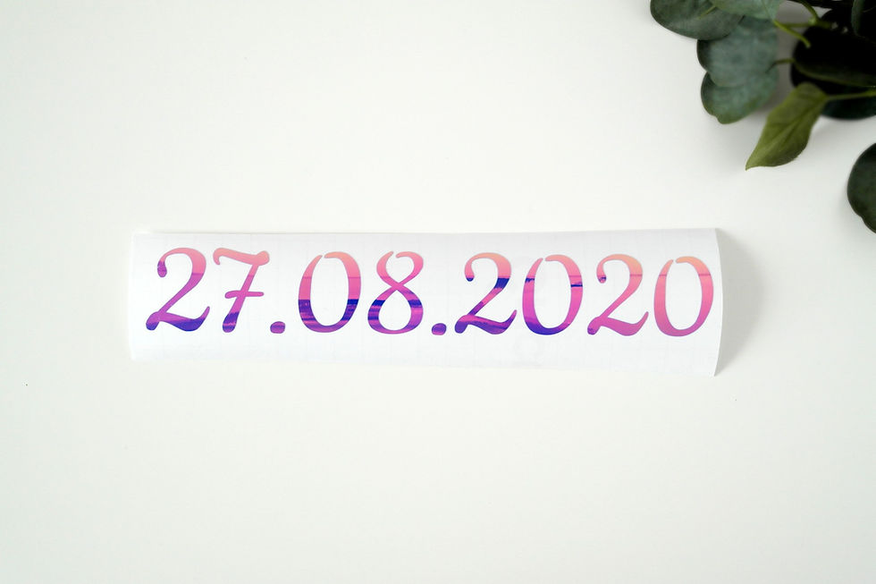 Thumbnail: Custom Memory Date Vinyl Decal