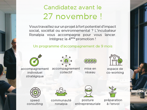 Appel à candidatures : Ronalpia recherche ses entrepreneurs sociaux jusqu'au 27 novembre