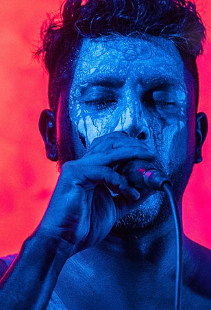 Singer with Painted Face