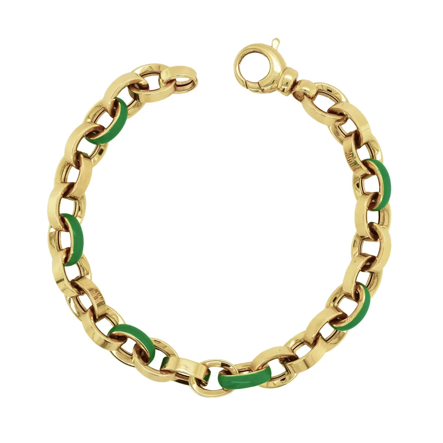 Kelly Green Enamel Bracelet