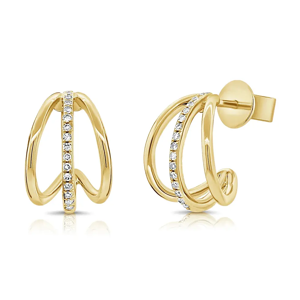 Mini Diamond Cage Earrings