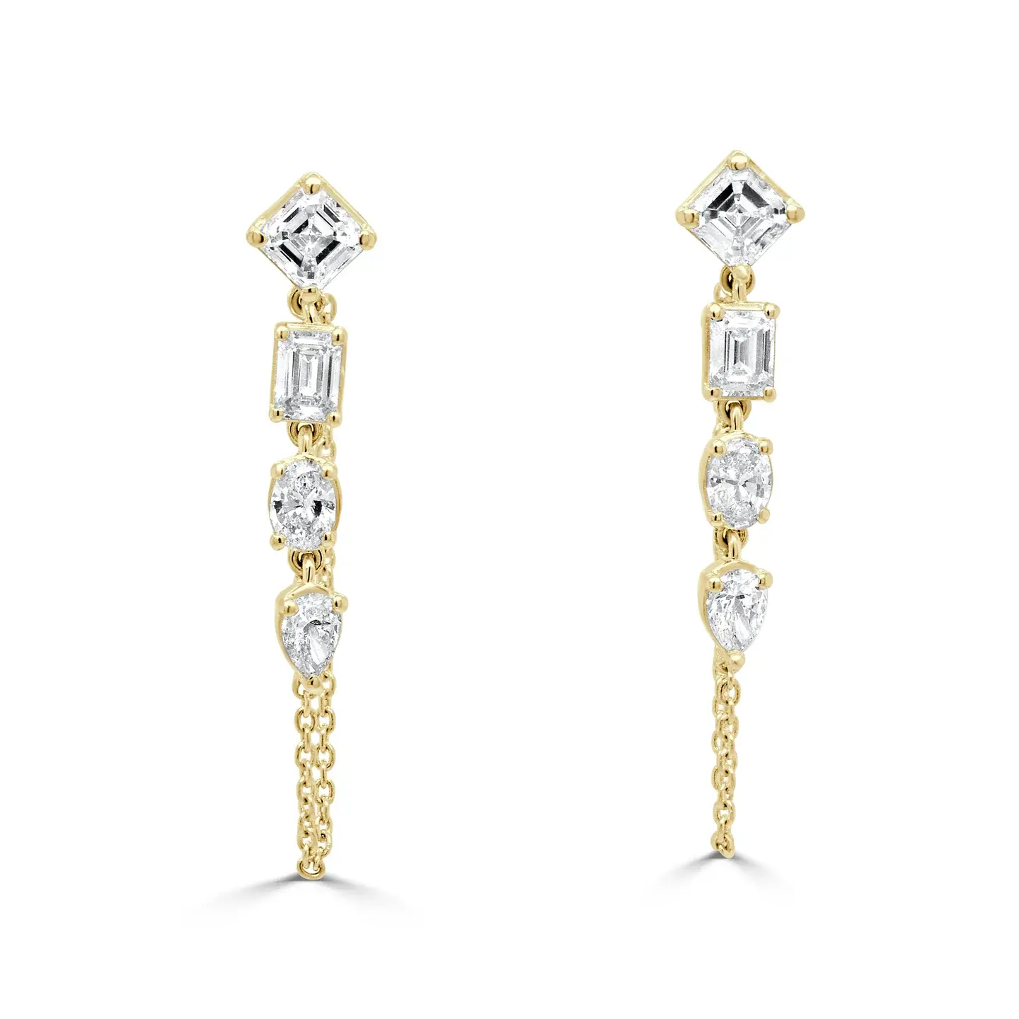 Bordeaux Fancy Shape Diamond Earrings