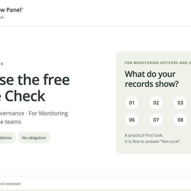 Who checks the governance behind your design review panel?