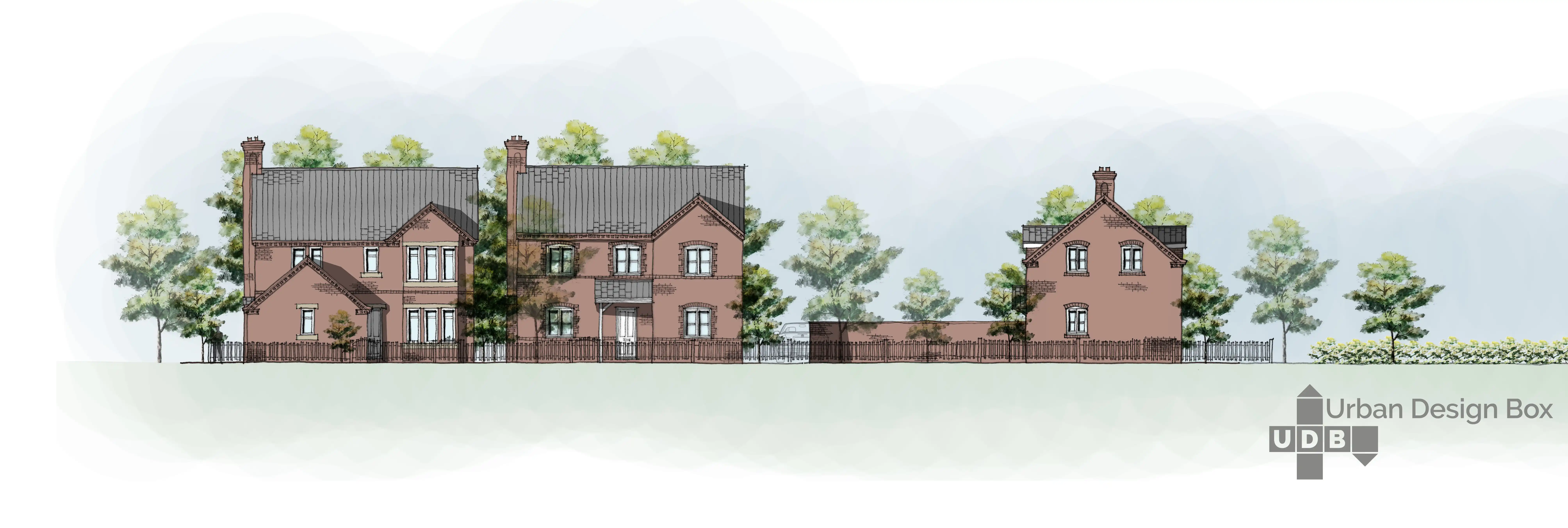 Baldwins Gate, Newcastle-under-Lyme Borough, Staffordshire, Housing Development for 200 Homes Outline Example Elevations Presented  to The Design Review Panel pre-planning.