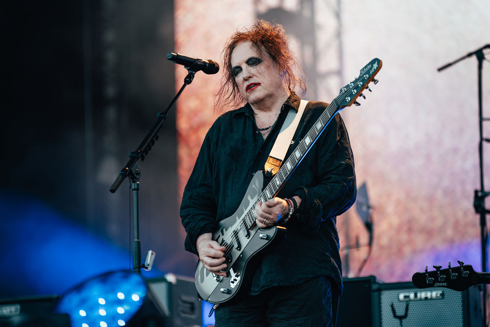 The Cure performing live at Blackweir Fields, Cardiff - photo by Arthur Cauty
