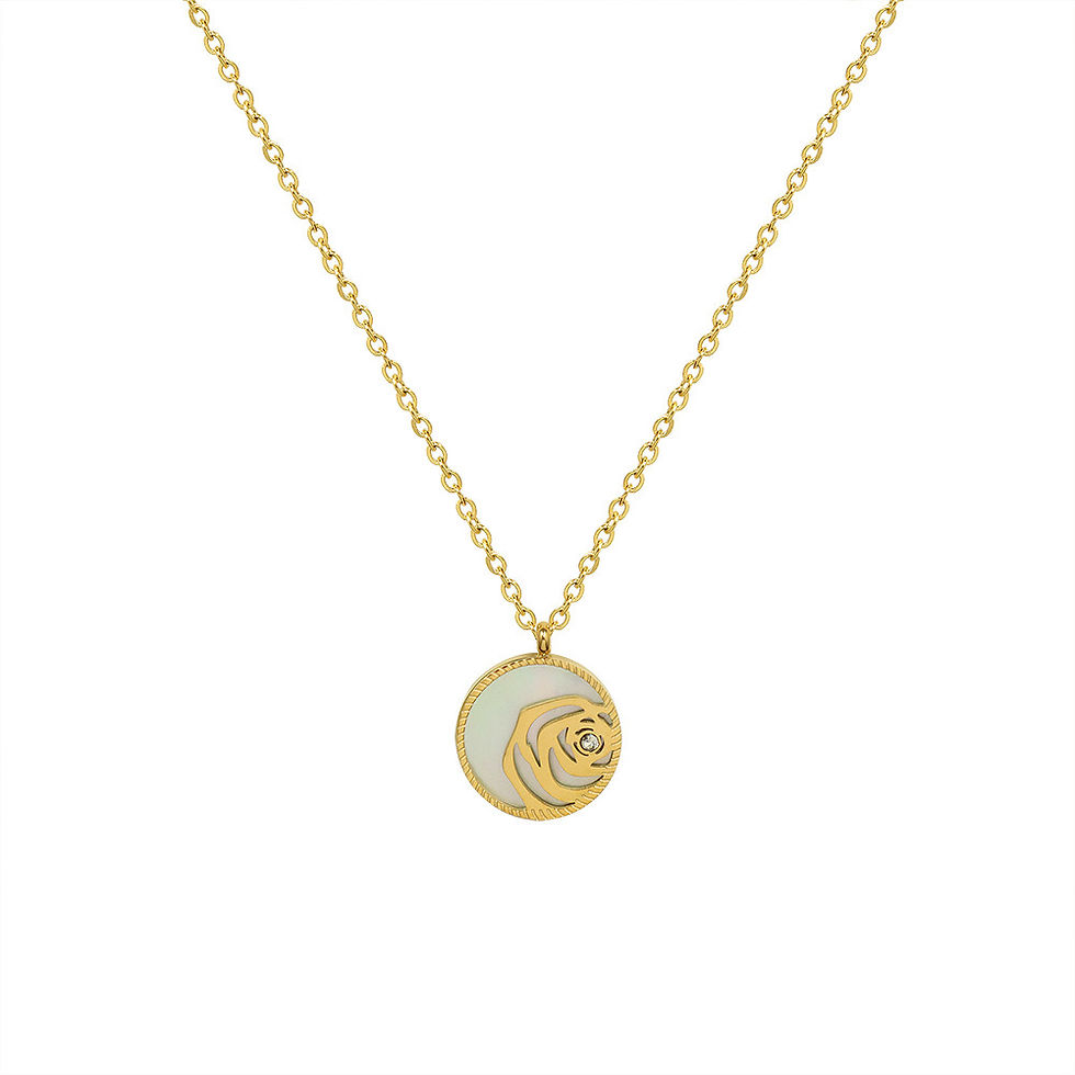 Gold Plated Rose Necklace