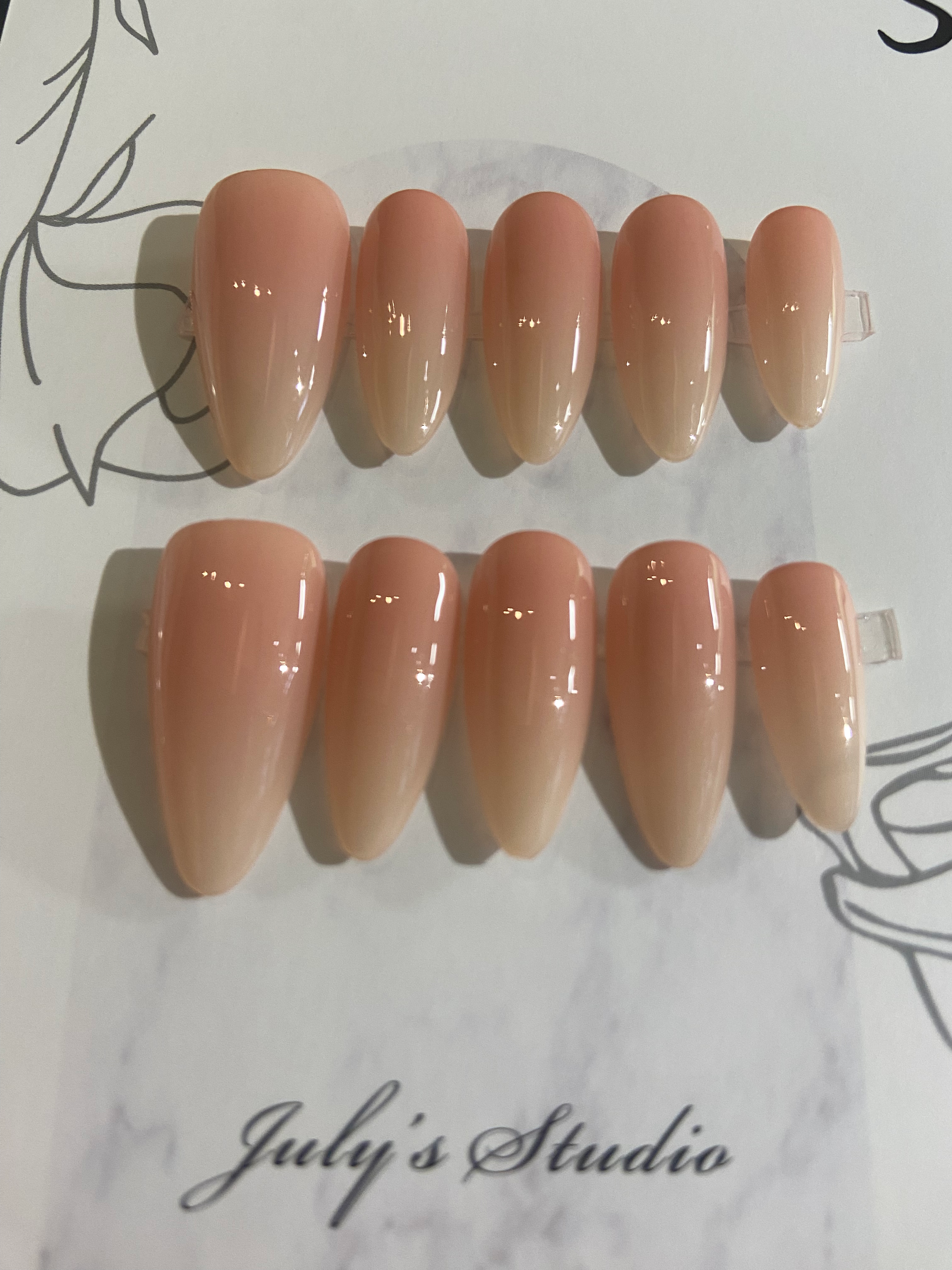 Pink&White Ombre Nails