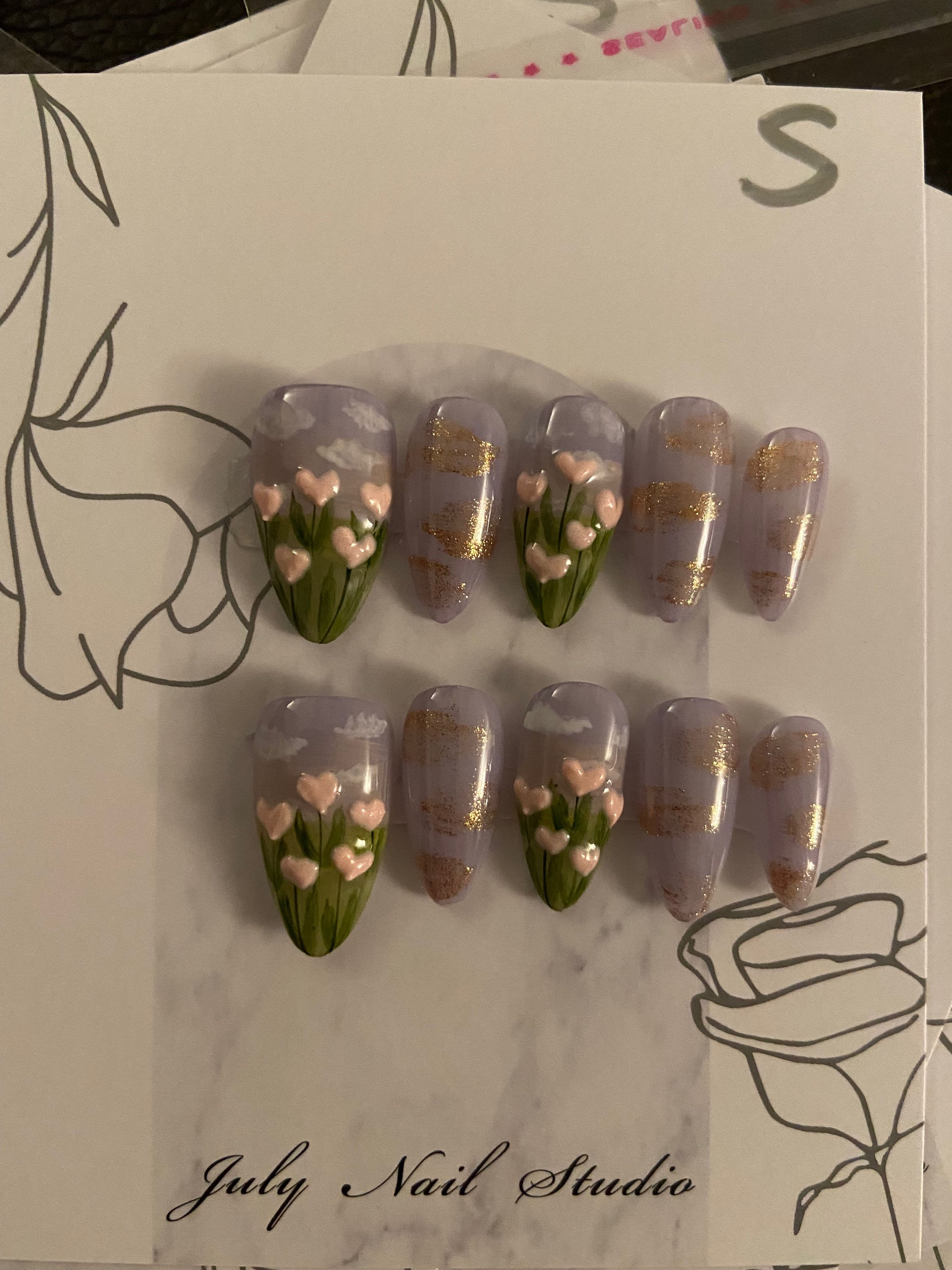 Purple Tulip Nails