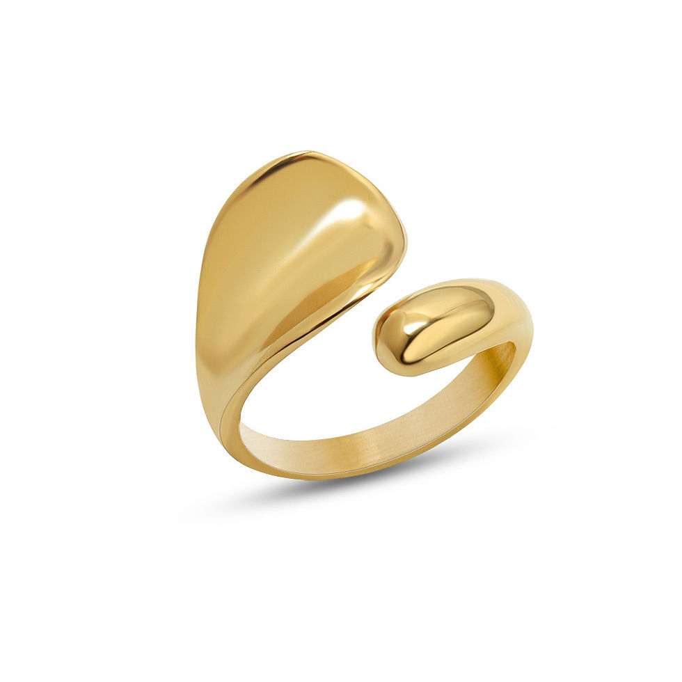 The Pros&Cons Gold Plated Adjustable Rings