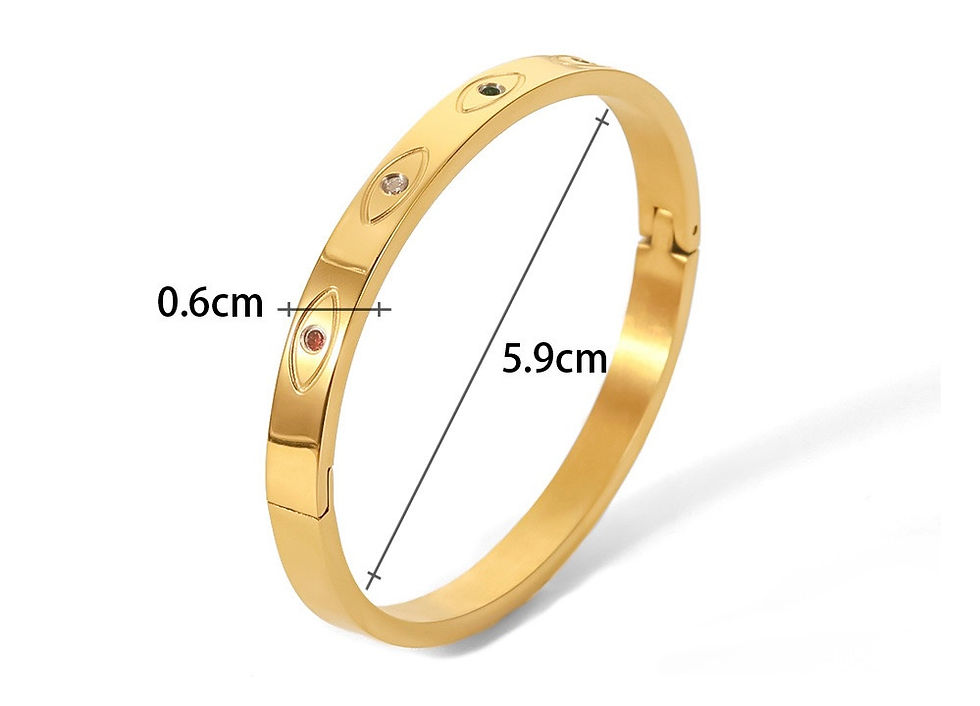 Gold Plated Eyes Bracelet