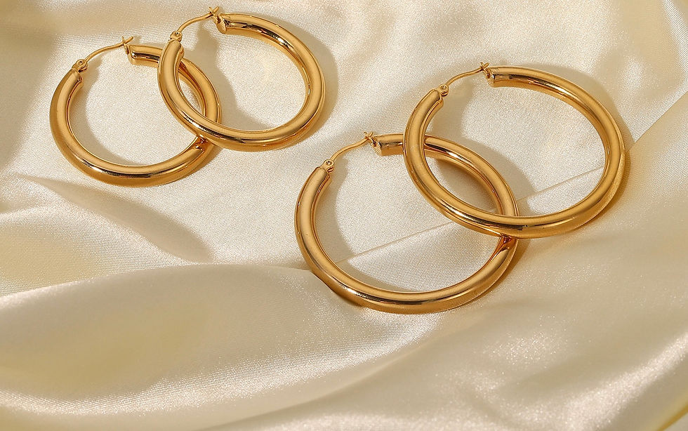 Gold Plated Classic Hoop Earring