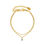 Miniature : Gold Plated Double Layered Zircon Ankle Bracelet