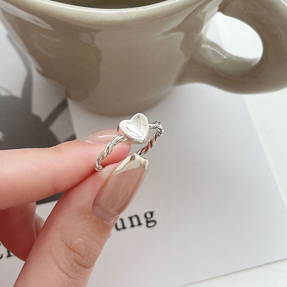 Silver Heart Adjustable Ring