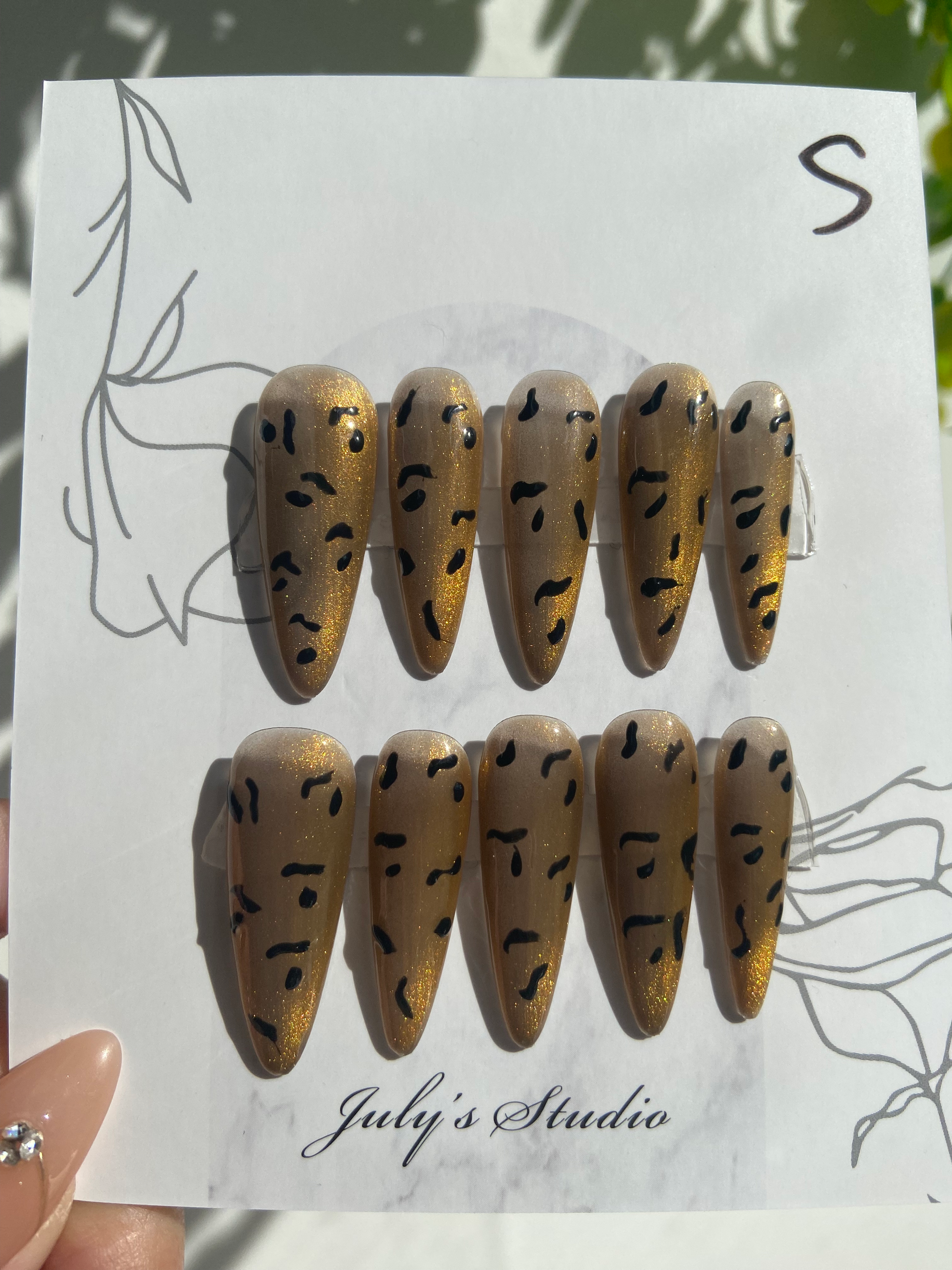 Leopard Print Long Nails