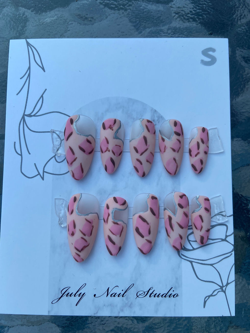 Thumbnail: Barbie Pink Leopard Print Nails