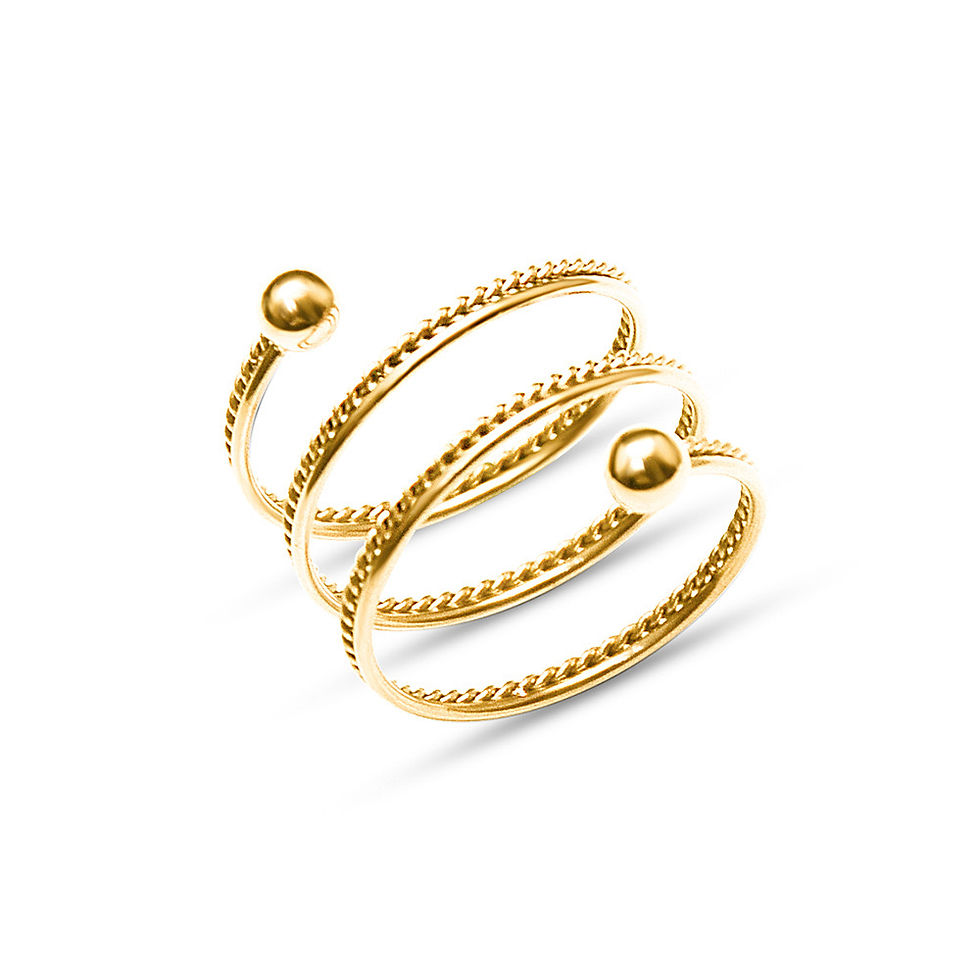 Gold Plated Layered Rings