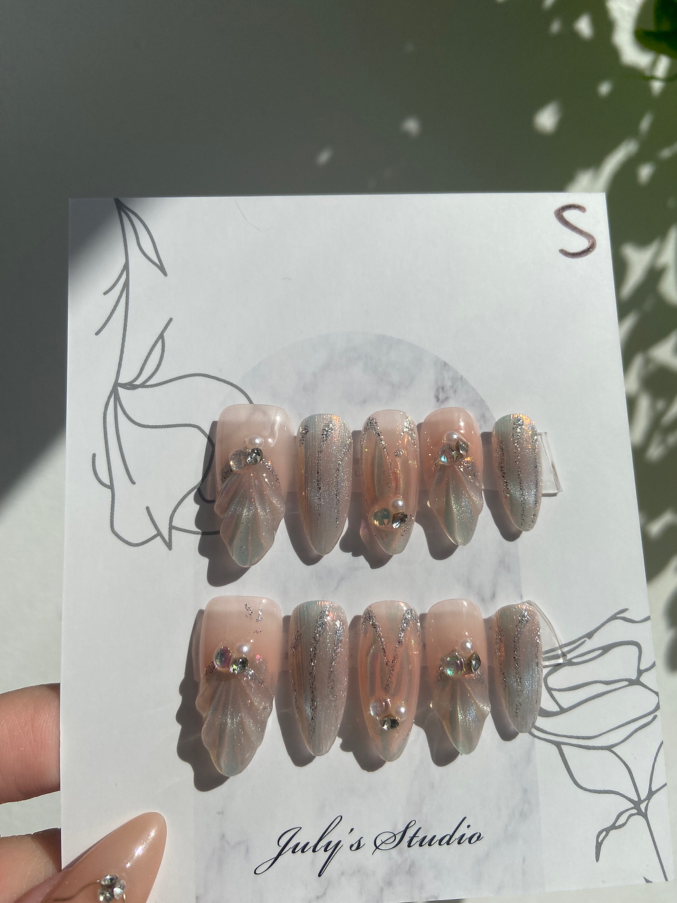 Mermaid Almond Nails