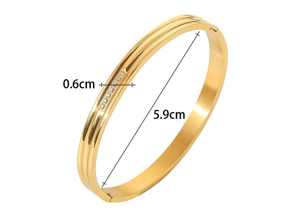 Gold Plated Lines Bracelet