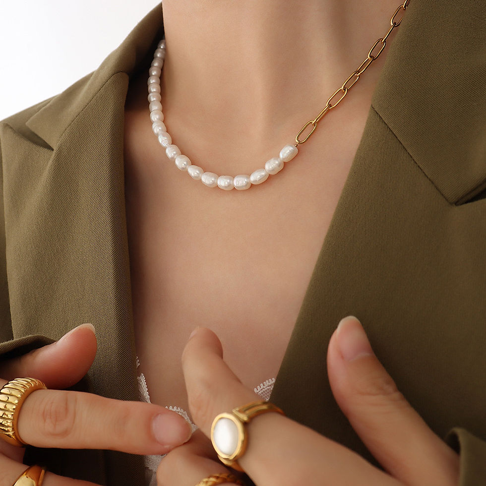 Gold Plated Freshwater Pearls Necklace