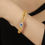 Thumbnail: Gold Plated/Stainless Steel Evil Eye Bracelet