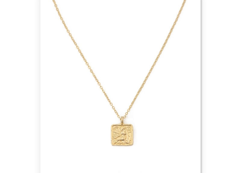 Gold plated Angelic pendant necklace