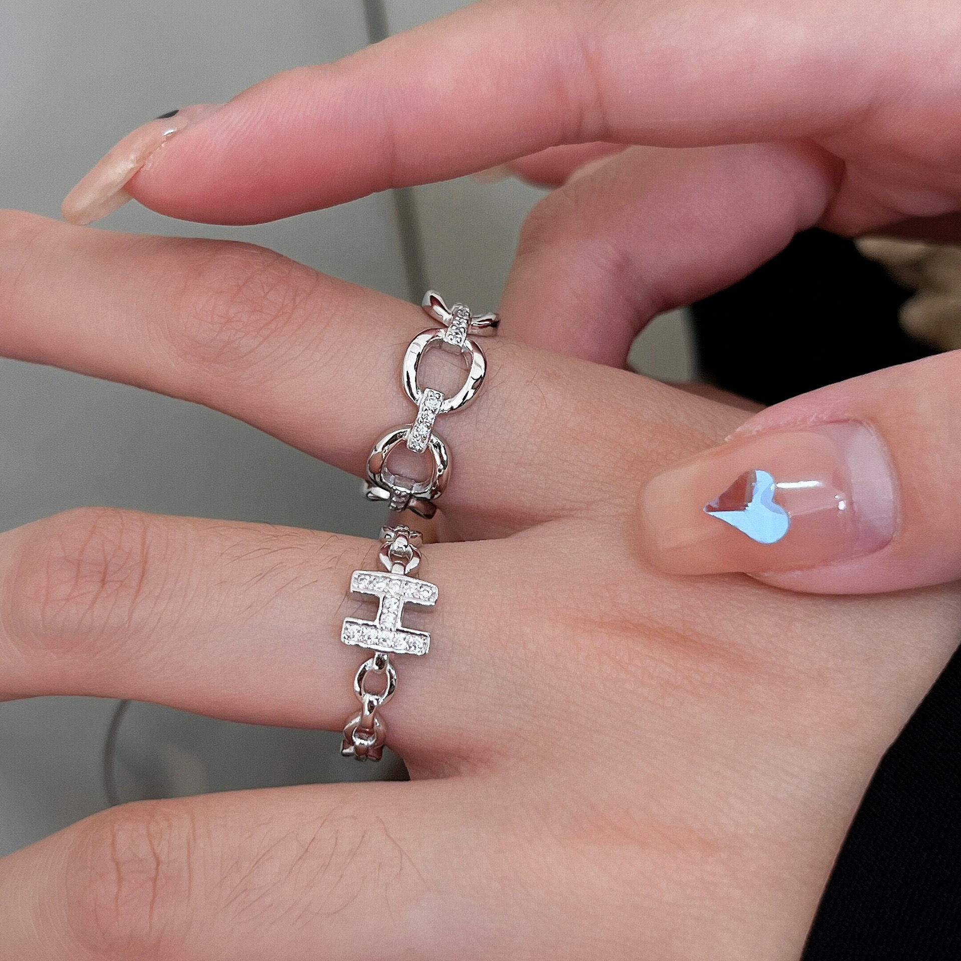 Shiny H/Circle Rings