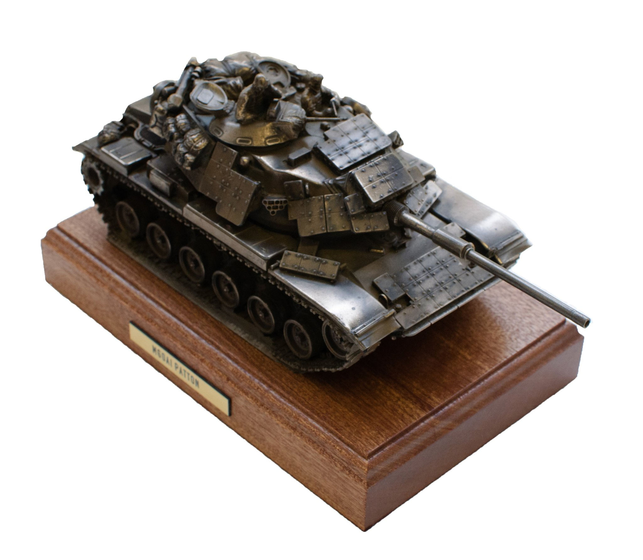M60A1 Patton Tank In Cold Cast Bronze Statue