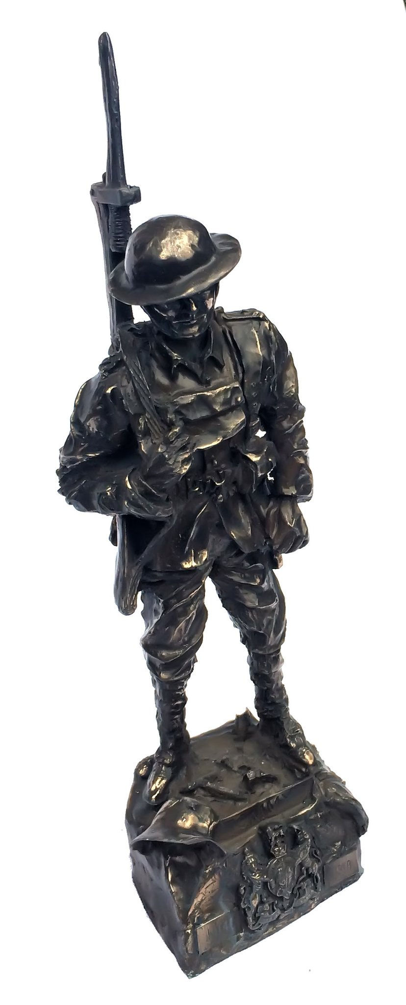 World War 1 Tommy Cold Cast Bronze Military Sculpture Statue.