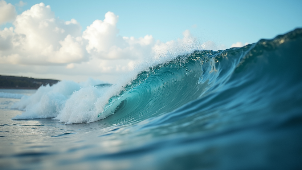 Eye-level view of ocean waves