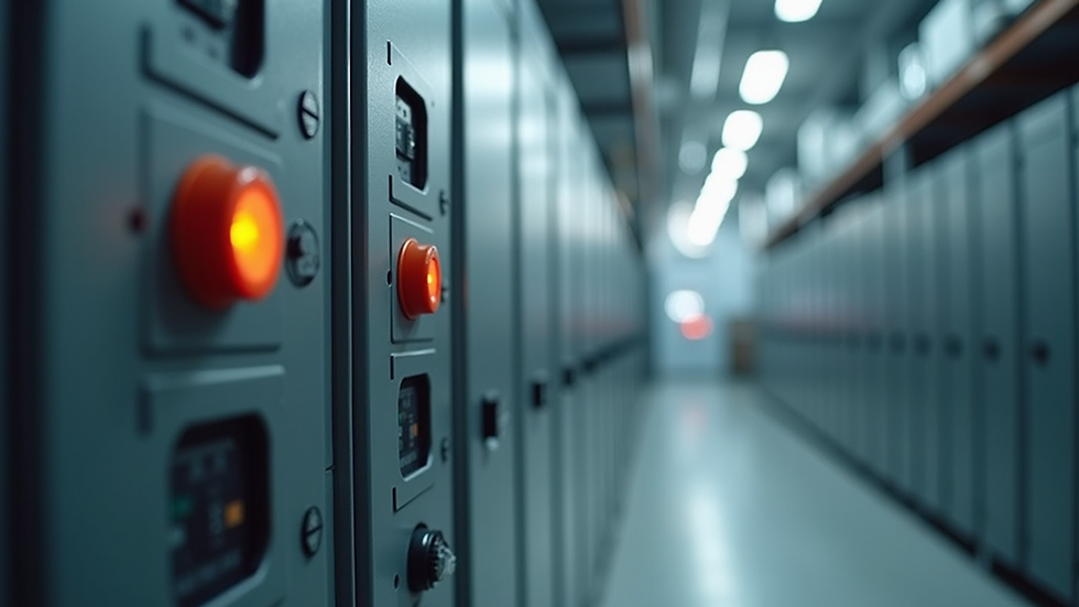 Eye-level view of a modern electrical panel installation