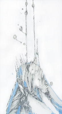Quaternary, graphite drawing, acrylic painting, baby