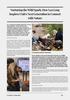 Nurturing the Wild Spark: How Lea Long Inspires Utah’s Next Generation to Connect with Nature