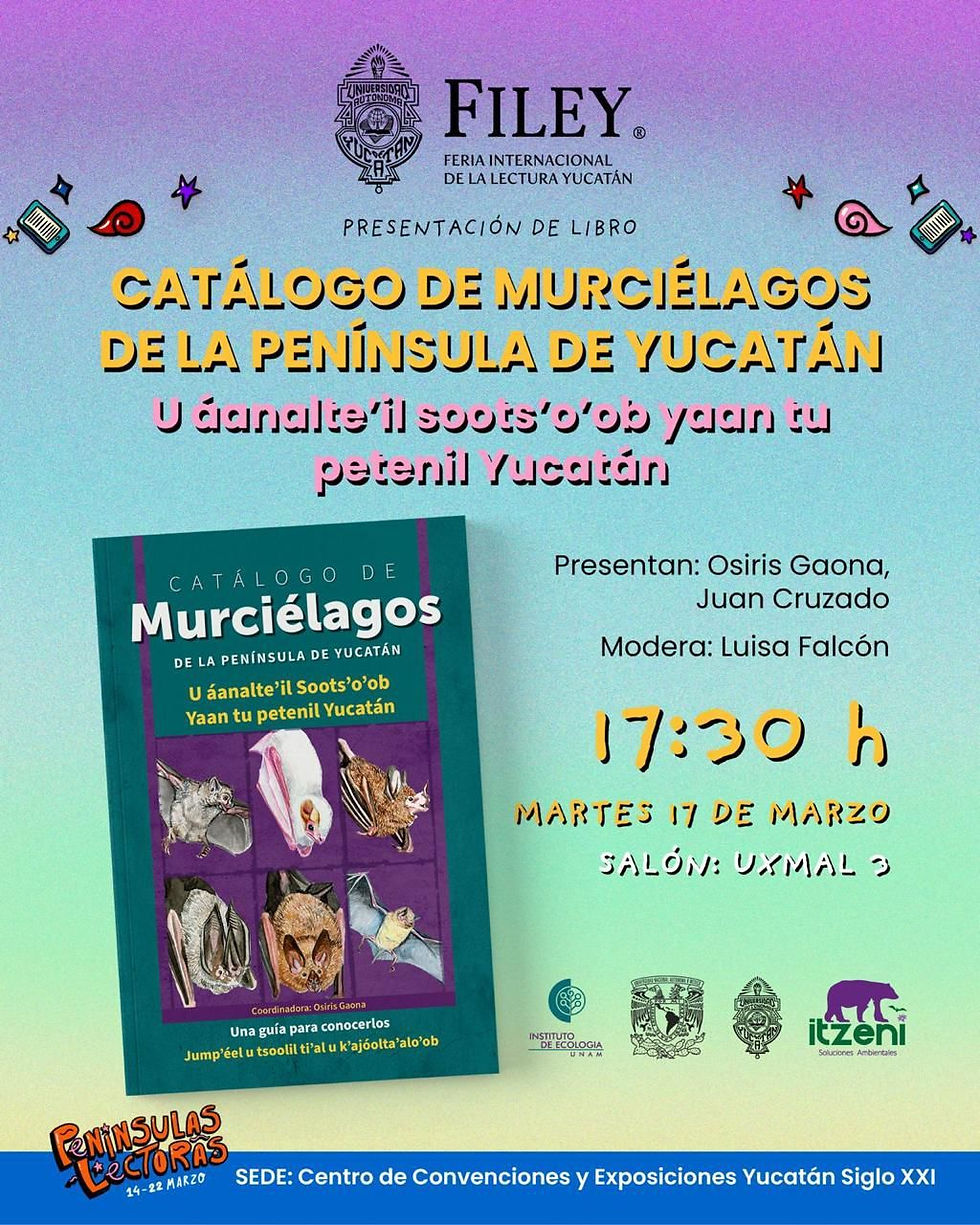 Presentación en la FILEY del Catálogo de Murciélagos de la Península de Yucatán