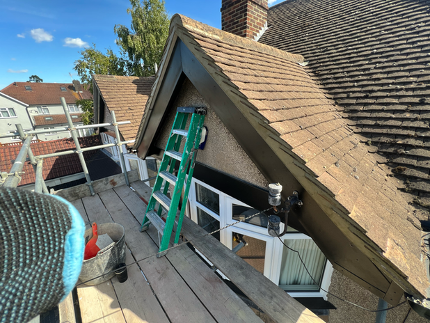 New apex fascia installed on a property in Epsom