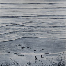'To be quiet with' 2022 watercolour on paper 30x40cm framed