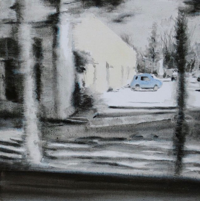 'On the Move' 2014 oil on canvas 20x20cm