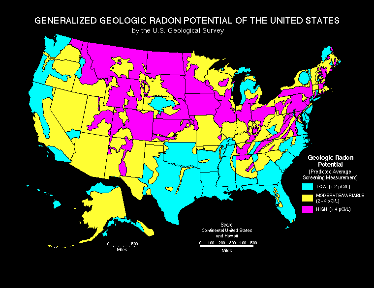 US Radon Potential Map.gif